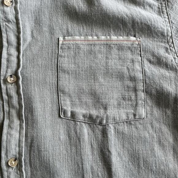 Marine Layer Cotton Mens Green Lance Short Sleeve Button Down Shirt Pocket XXL - Picture 4 of 9